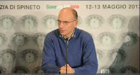 Letta, Priorita' riforma della fiscalita' della casa, lavoro e giovani