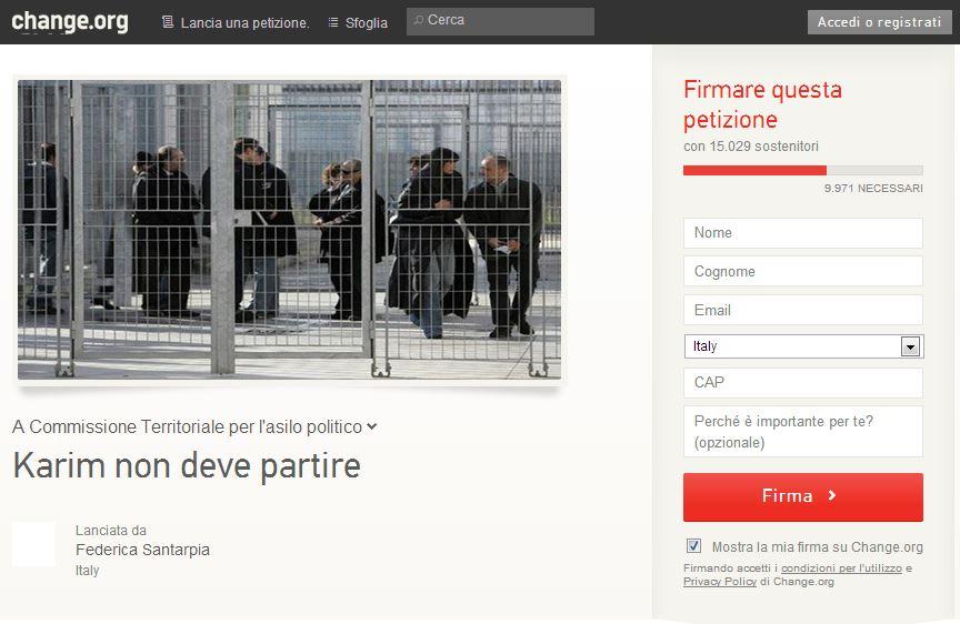 "Karim non deve partire", una corsa contro il tempo